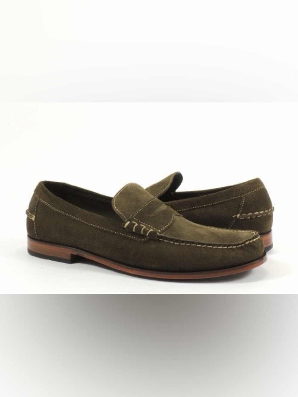 Cole Haan Men’s Henderson Penny Loafers in Olive Suede Sz 8.5